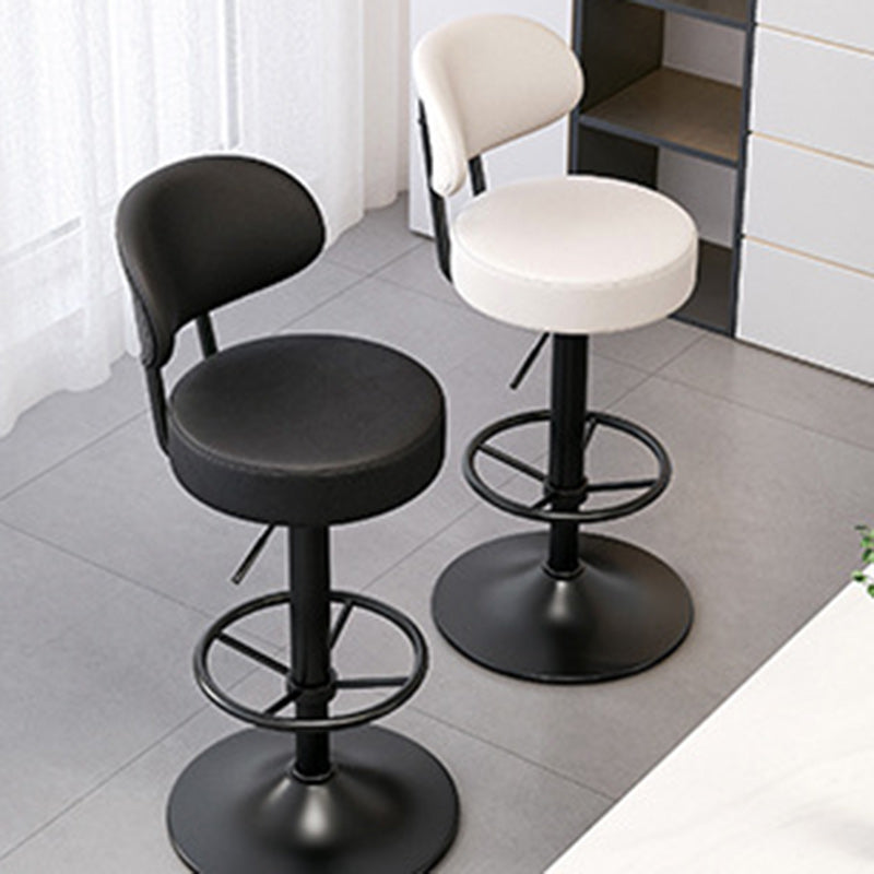 Minimalist Round Napa Leather Desk Chair