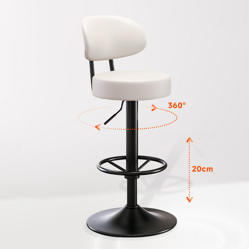 Minimalist Round Napa Leather Desk Chair