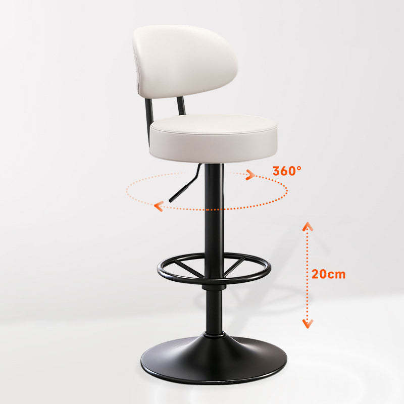 Minimalist Round Napa Leather Desk Chair