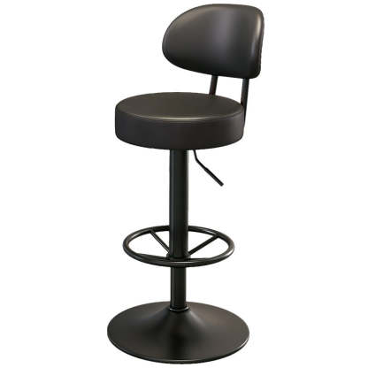 Minimalist Round Napa Leather Desk Chair