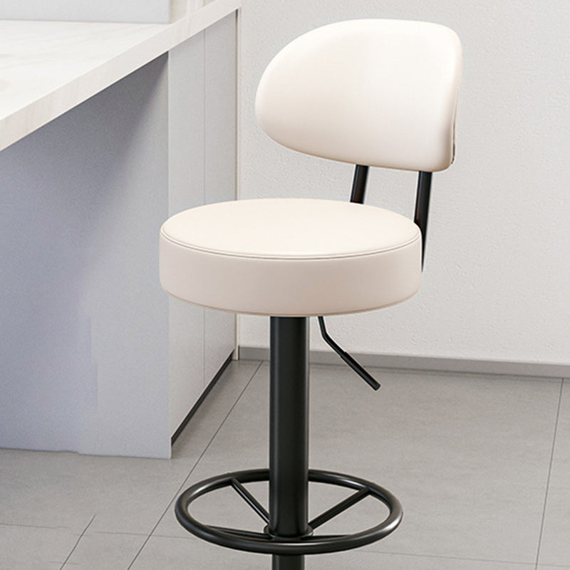 Minimalist Round Napa Leather Desk Chair