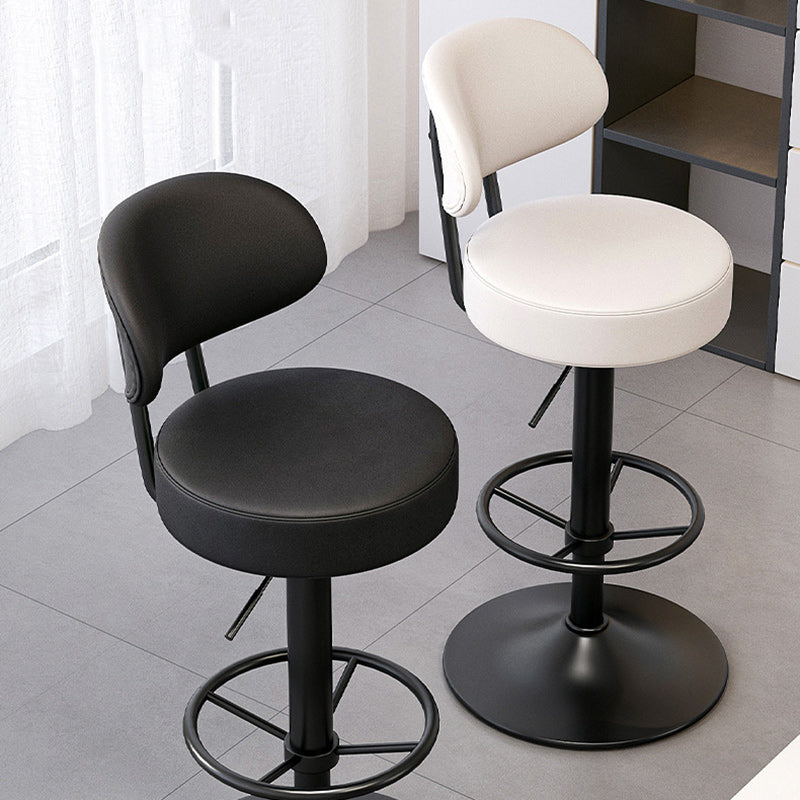 Minimalist Round Napa Leather Desk Chair
