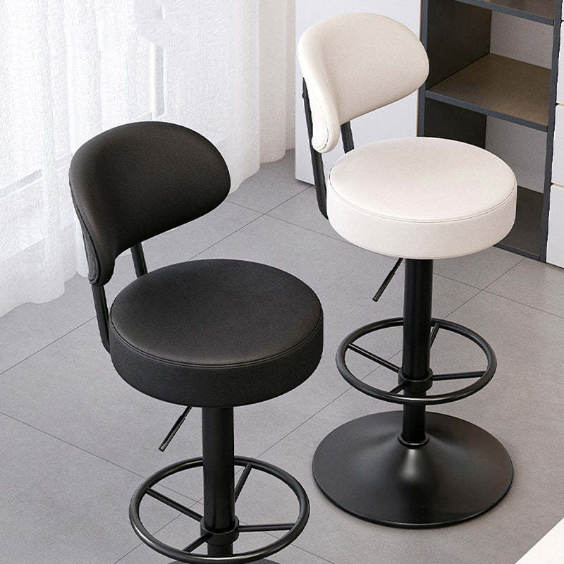 Minimalist Round Napa Leather Desk Chair