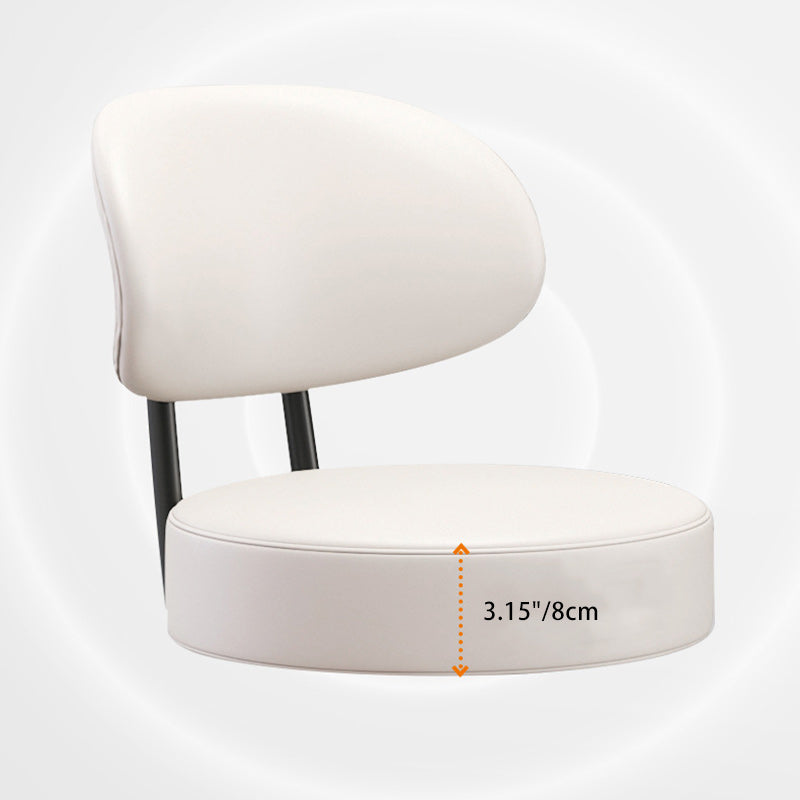 Minimalist Round Napa Leather Desk Chair
