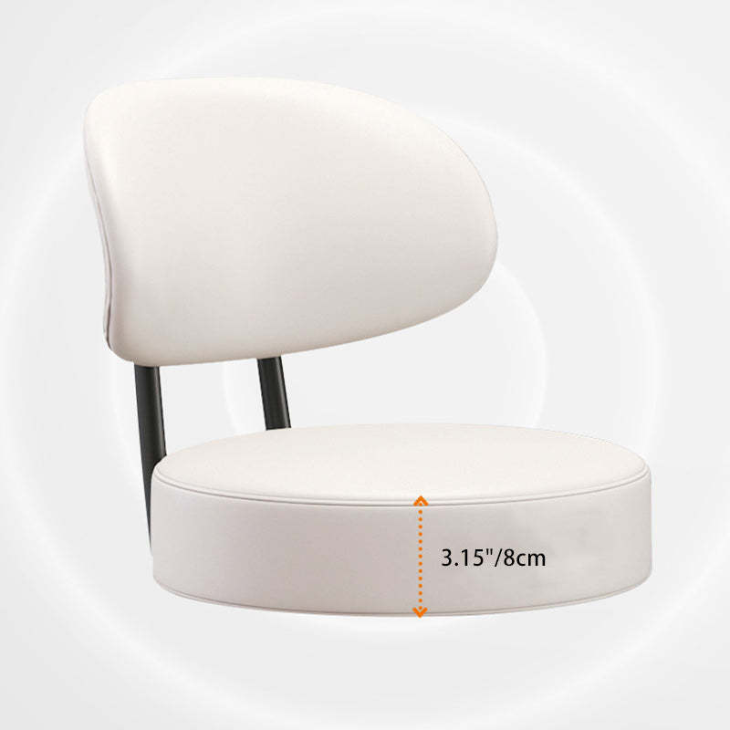 Minimalist Round Napa Leather Desk Chair