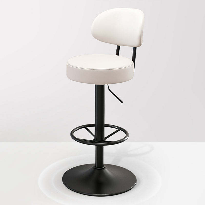Minimalist Round Napa Leather Desk Chair