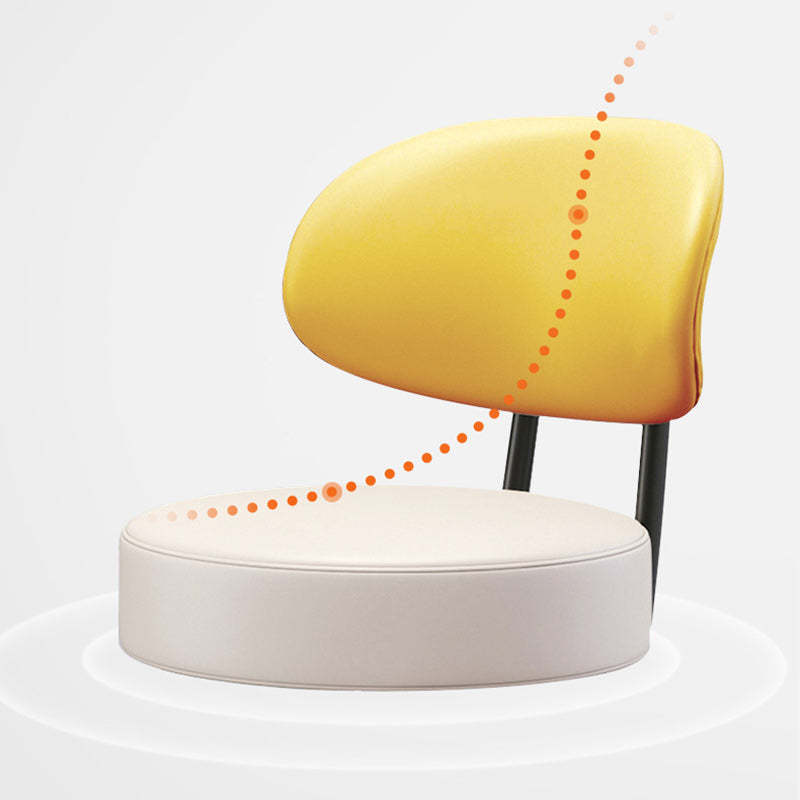 Minimalist Round Napa Leather Desk Chair