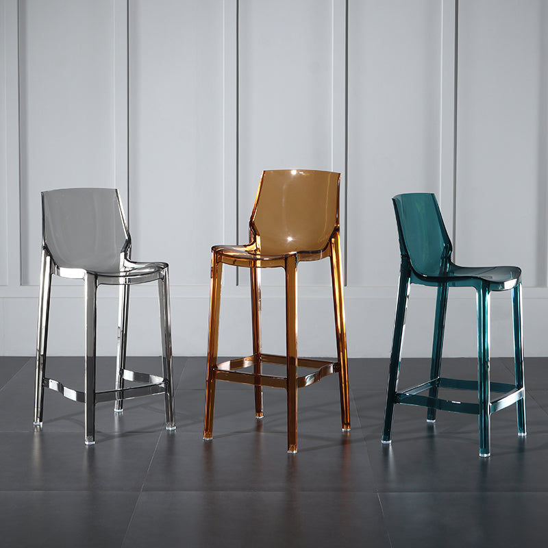 Scandinavian Curved Acrylic Bar Stool