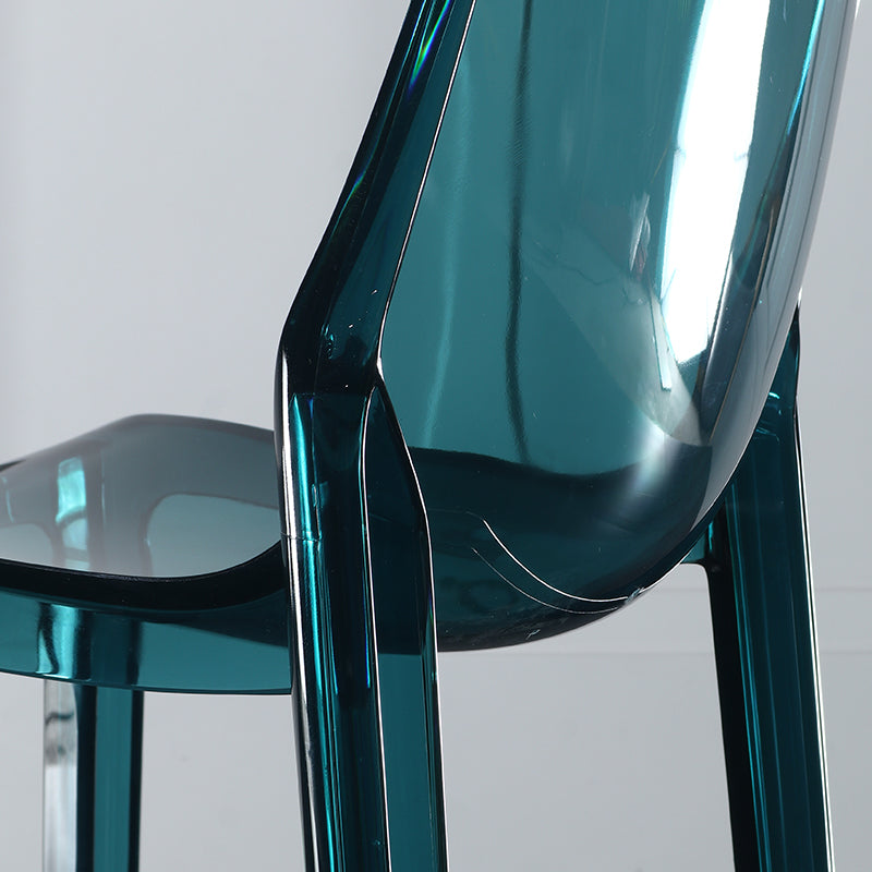 Scandinavian Curved Acrylic Bar Stool