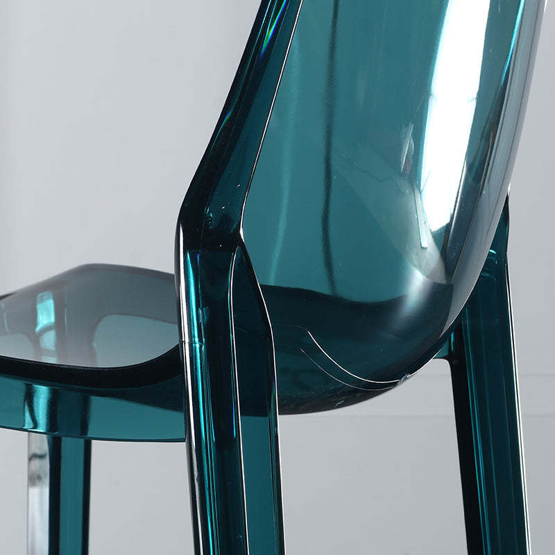 Scandinavian Curved Acrylic Bar Stool