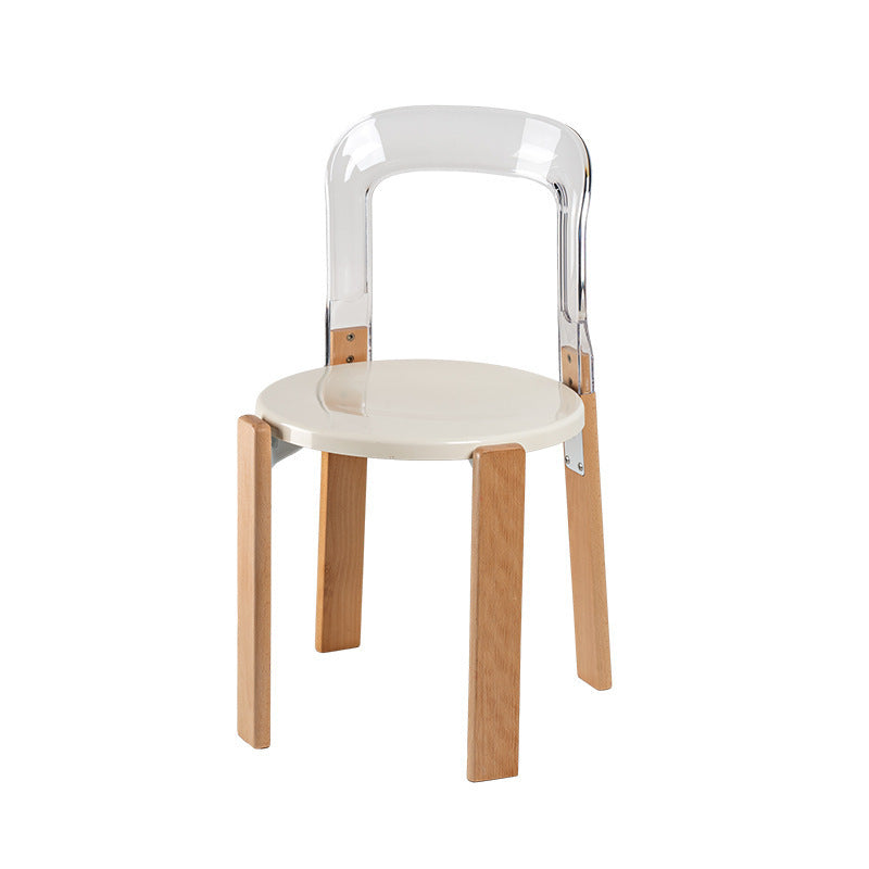 Minimalist Curved Wood Dining Chair