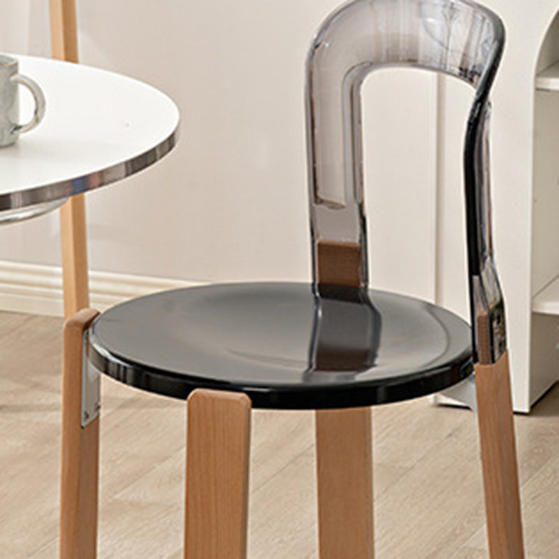 Minimalist Curved Wood Dining Chair