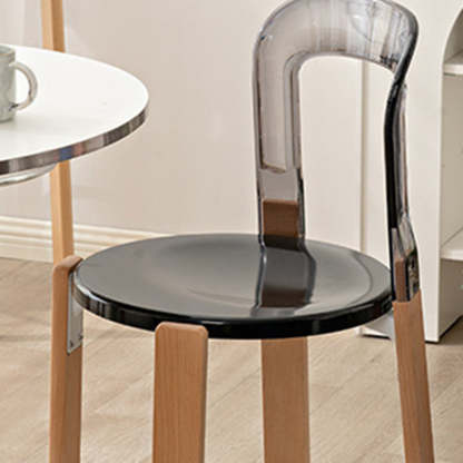 Minimalist Curved Wood Dining Chair