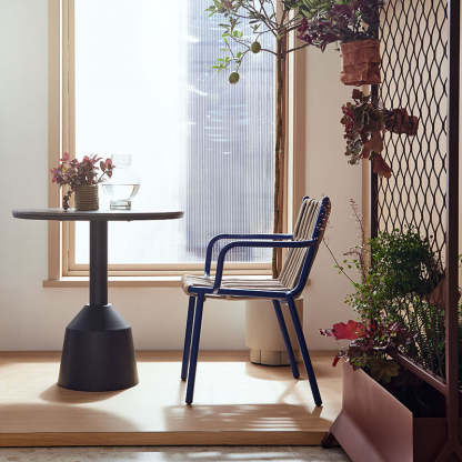 Rustic Hollow Rope Aluminum Dining Chair