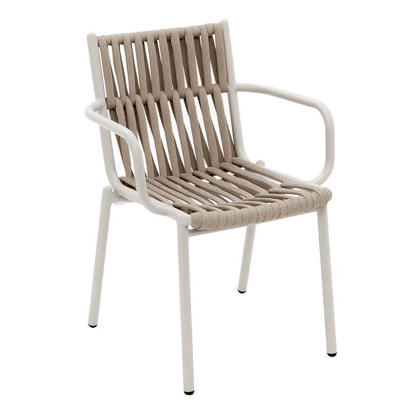 Rustic Hollow Rope Aluminum Dining Chair
