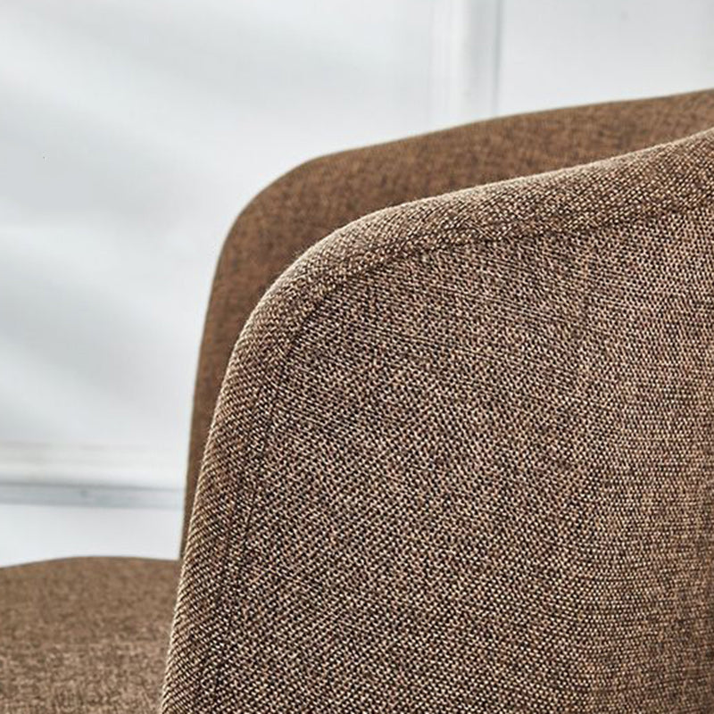 Scandinavian Curved Iron Wood Dining Chair — Yellow