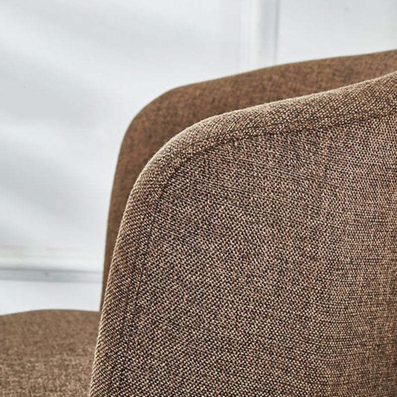 Scandinavian Curved Iron Wood Dining Chair — Yellow