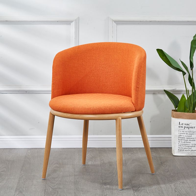 Scandinavian Curved Iron Wood Dining Chair