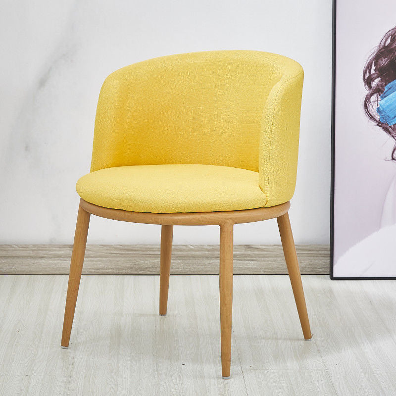 Scandinavian Curved Iron Wood Dining Chair