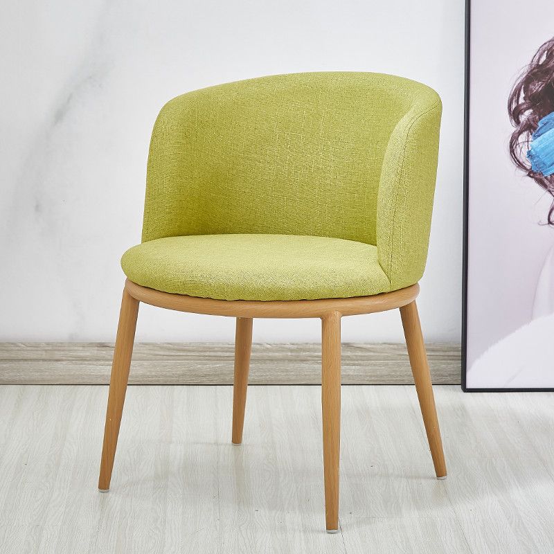 Scandinavian Curved Iron Wood Dining Chair