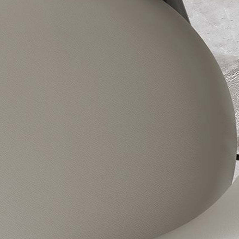 Scandinavian Curved Leather Iron Dining Chair