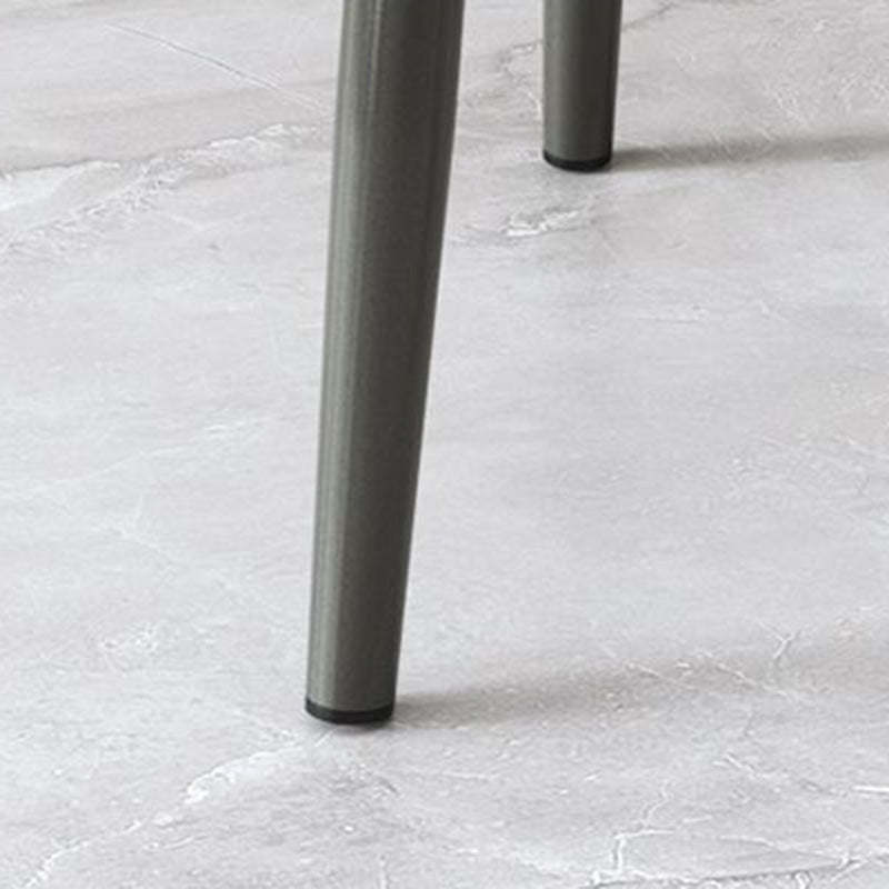 Scandinavian Curved Leather Iron Dining Chair