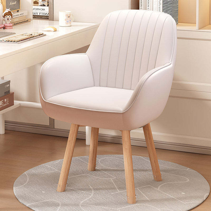 Lighom minimalist vanity trapezoid gray vanity stools in fabric — Performance Fabric / White