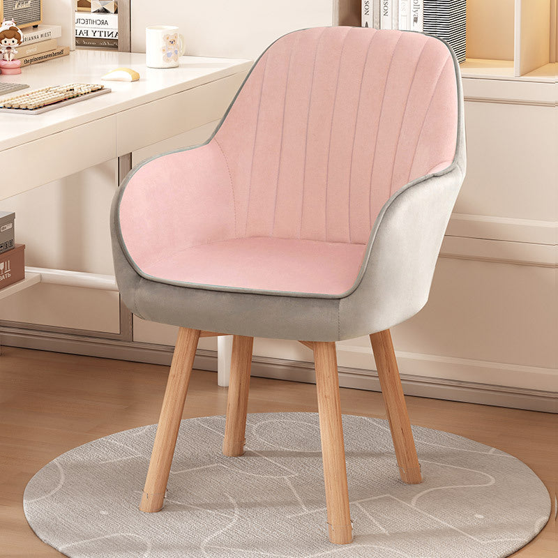 Minimalist Trapezoid Velvet Tech Fabric Vanity Stool