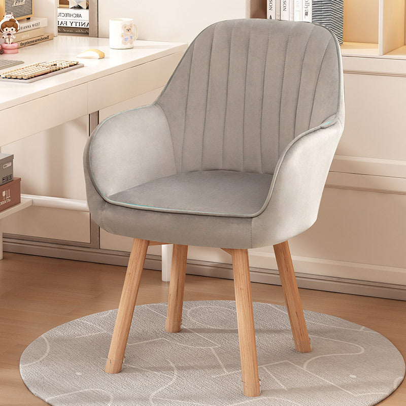 Minimalist Trapezoid Velvet Tech Fabric Vanity Stool