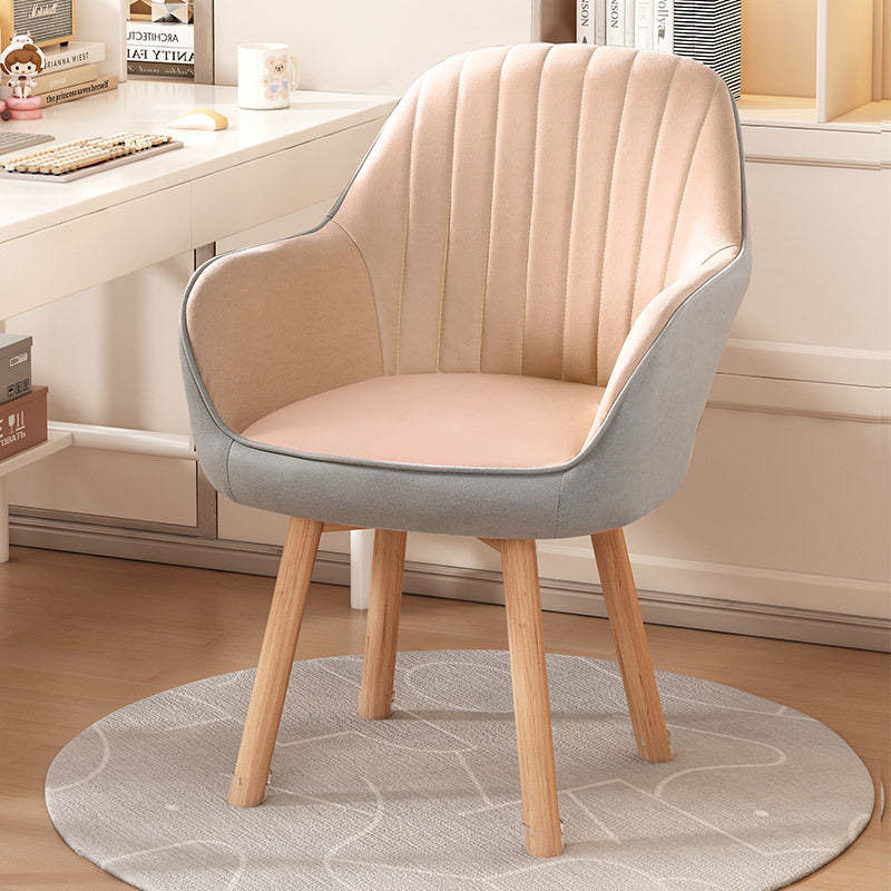 Minimalist Trapezoid Velvet Tech Fabric Vanity Stool