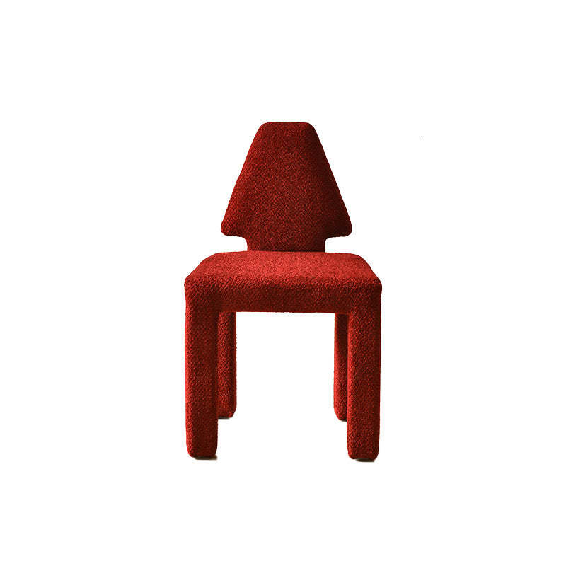Scandinavian Triangle Teddy Velvet Dining Chair