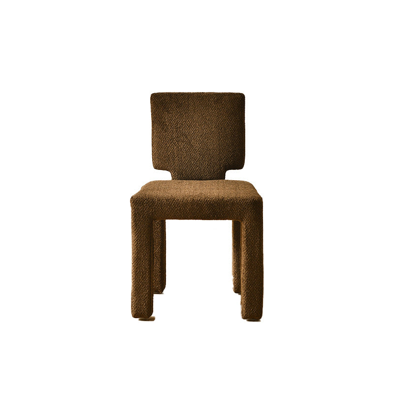 Scandinavian Triangle Teddy Velvet Dining Chair