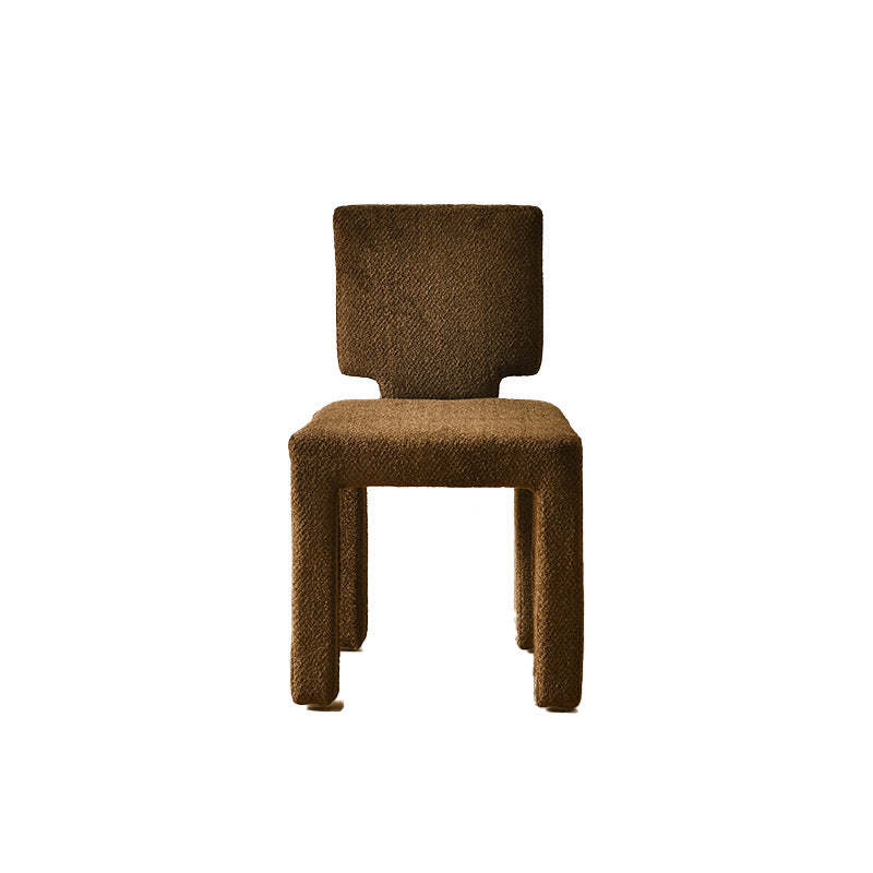 Scandinavian Triangle Teddy Velvet Dining Chair