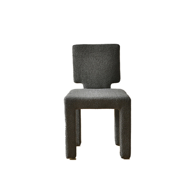 Scandinavian Triangle Teddy Velvet Dining Chair