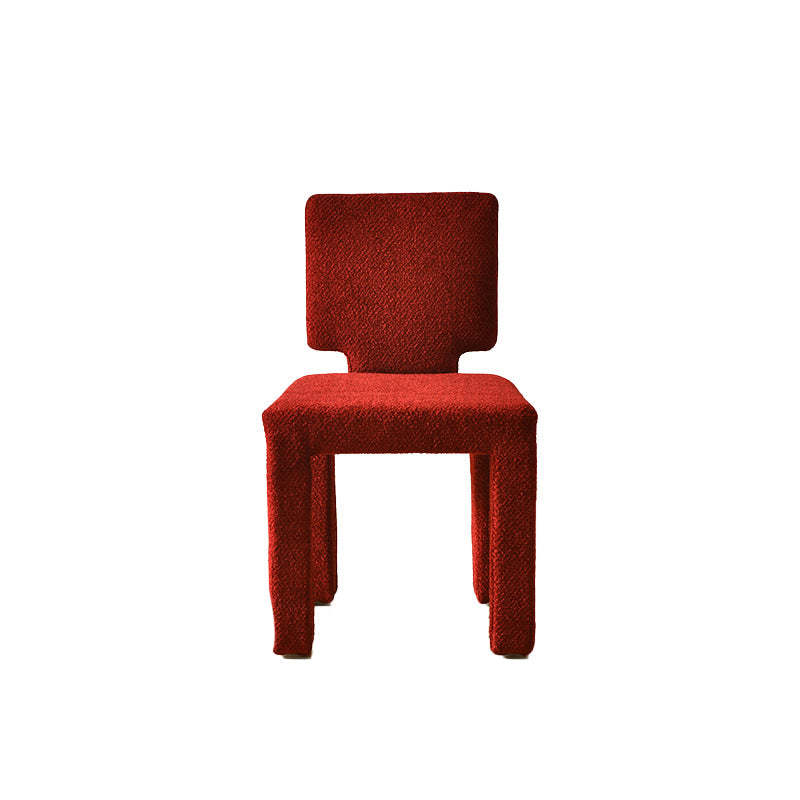 Scandinavian Triangle Teddy Velvet Dining Chair
