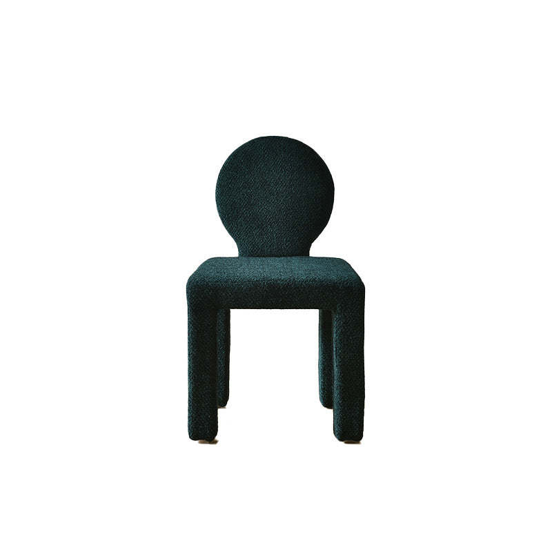 Scandinavian Triangle Teddy Velvet Dining Chair