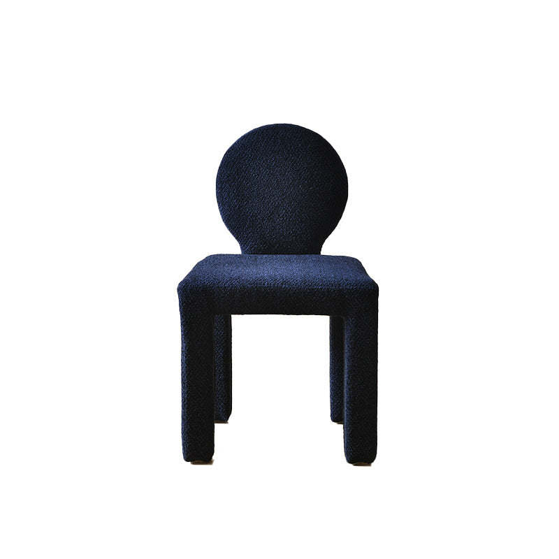 Scandinavian Triangle Teddy Velvet Dining Chair