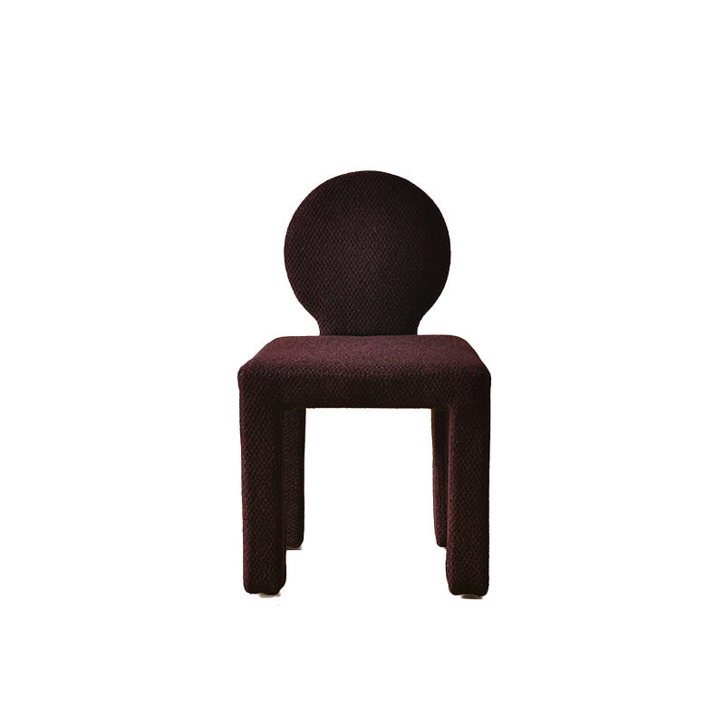 Scandinavian Triangle Teddy Velvet Dining Chair