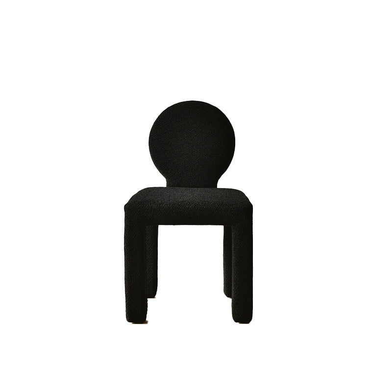 Scandinavian Triangle Teddy Velvet Dining Chair