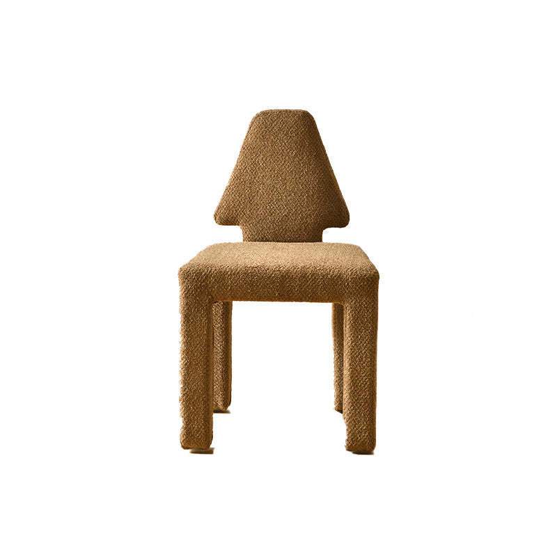 Scandinavian Triangle Teddy Velvet Dining Chair