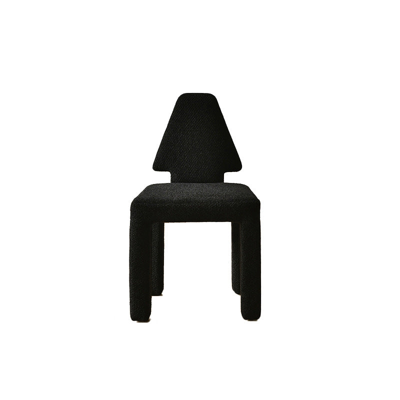 Scandinavian Triangle Teddy Velvet Dining Chair