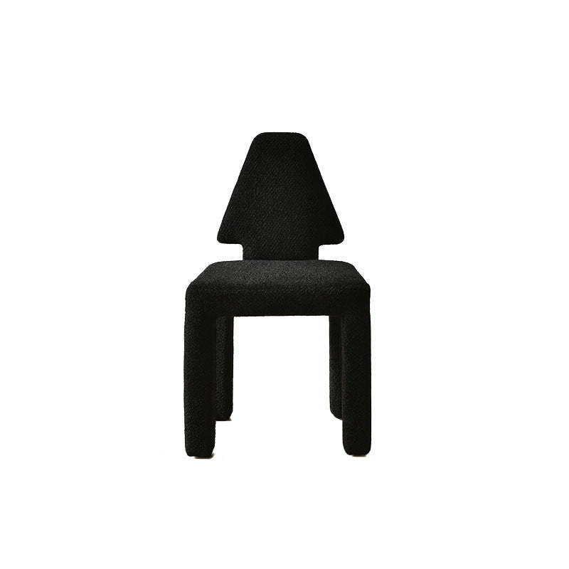 Scandinavian Triangle Teddy Velvet Dining Chair