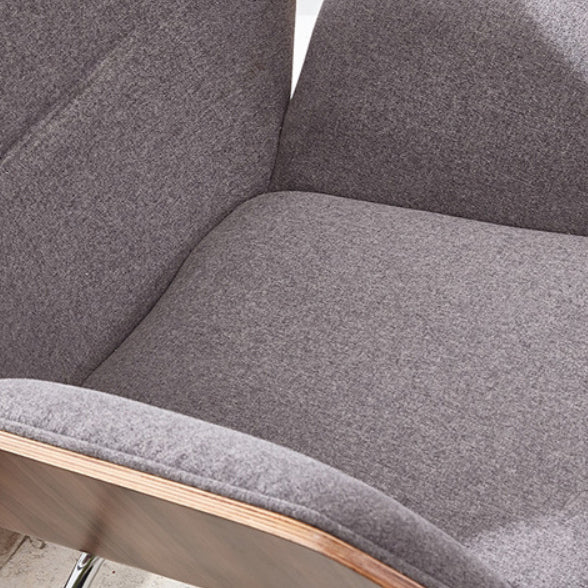 Nordic Hexagonal Leather Wood Dining Chair with Arm