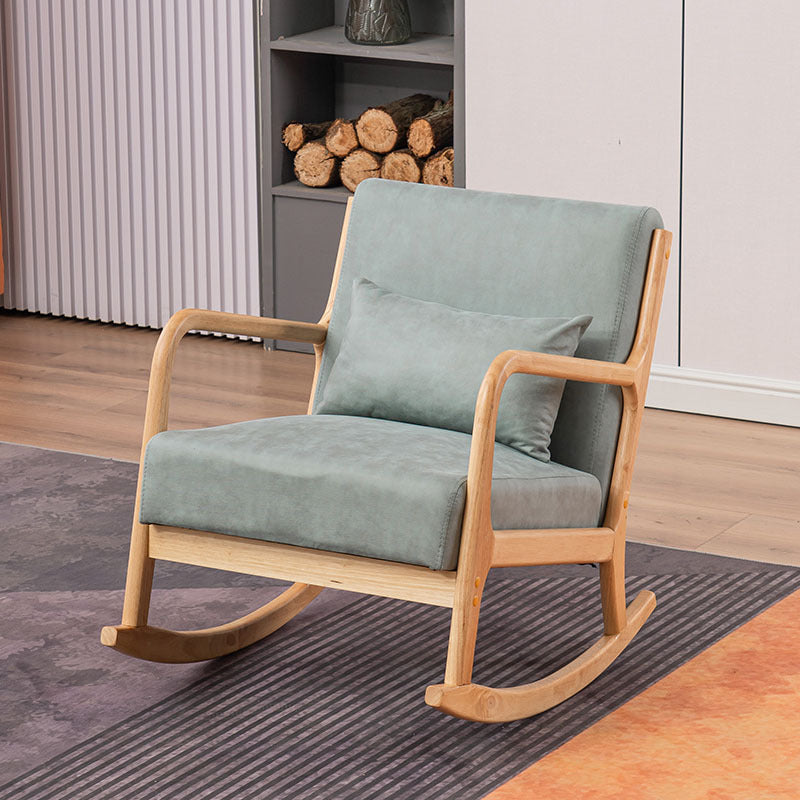 Minimalist Shake Bend Tech Fabric Wood Accent Chair