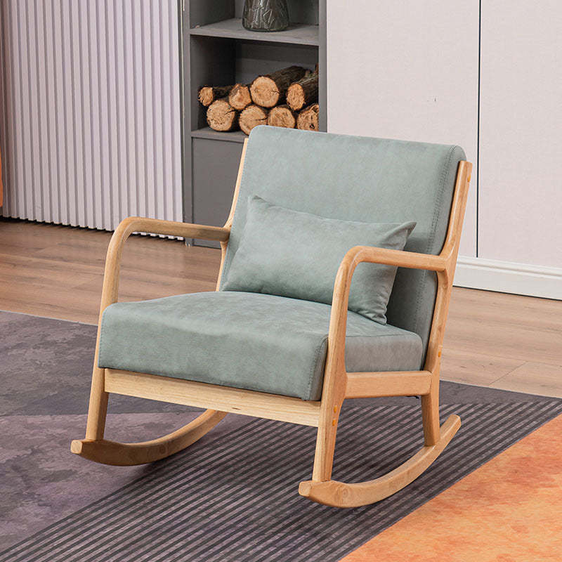 Minimalist Shake Bend Tech Fabric Wood Accent Chair