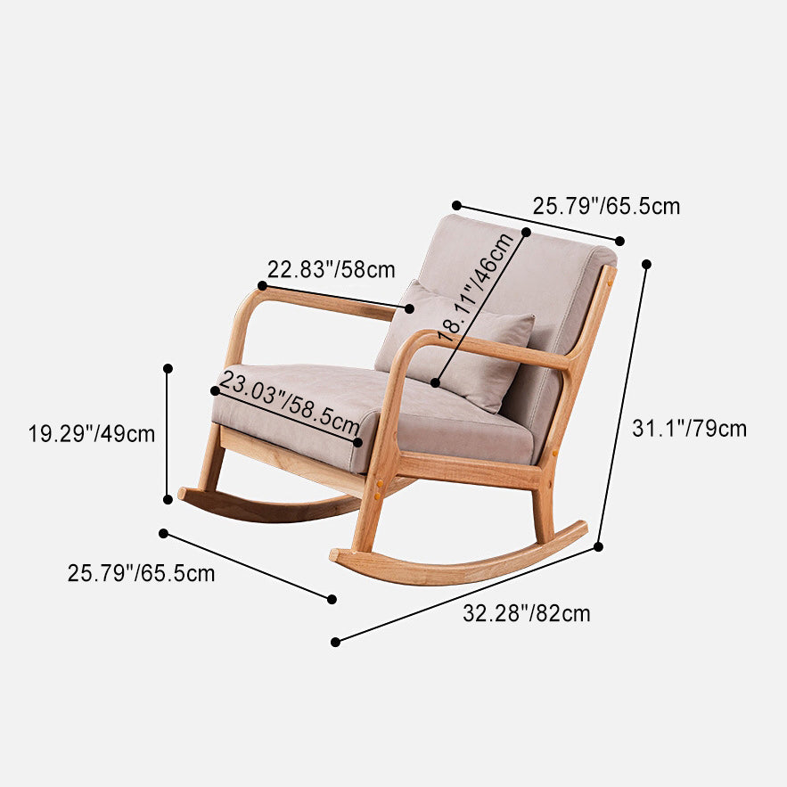 Minimalist Shake Bend Tech Fabric Wood Accent Chair — Original Wood Color & Light Green