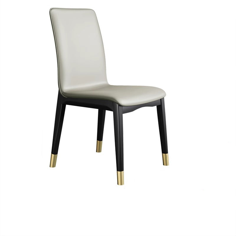 Modern Tech Fabric Rubberwood Dining Chair