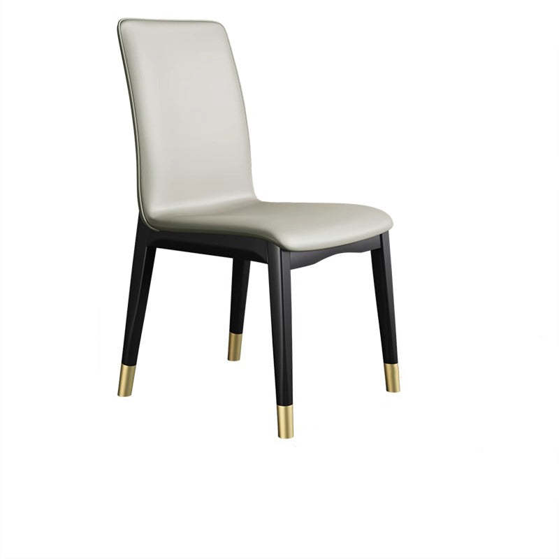 Modern Tech Fabric Rubberwood Dining Chair
