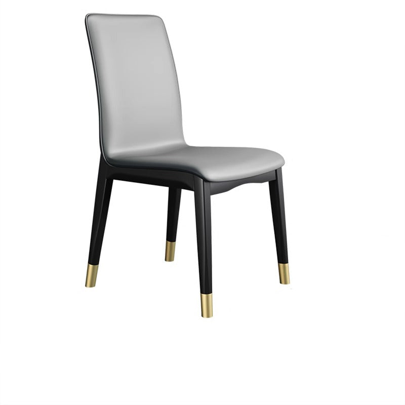 Modern Tech Fabric Rubberwood Dining Chair