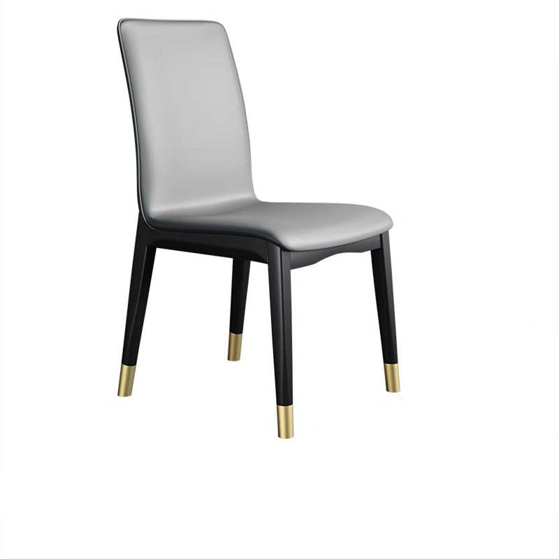 Modern Tech Fabric Rubberwood Dining Chair